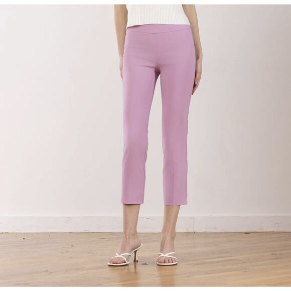 Avenue Montaigne Brigitte Rose Pink High Rise Pull On Cropped Pants Size 0 - Picture 1 of 5